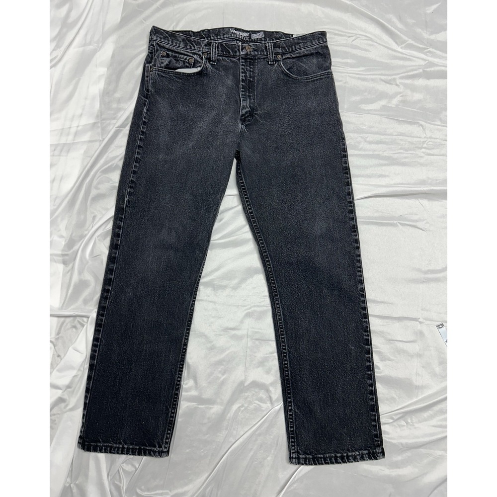 Wrangler Reserve Advanced Comfort Jeans Black Dark Wash Straight Western 36x30